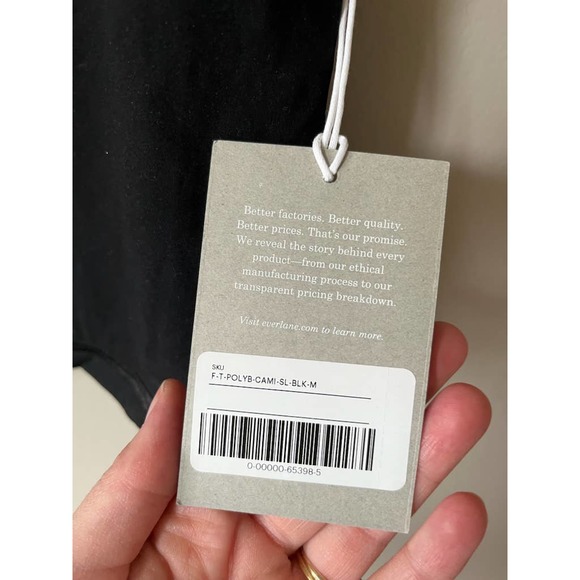 Everlane Black Stretch Cropped Camisole - Picture 2 of 4